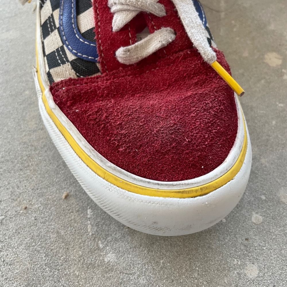 VANS Old Skool Brighton m-8.5 w-10 Checkered MULTICOLOR Flower embroidered READ - Picture 8 of 13